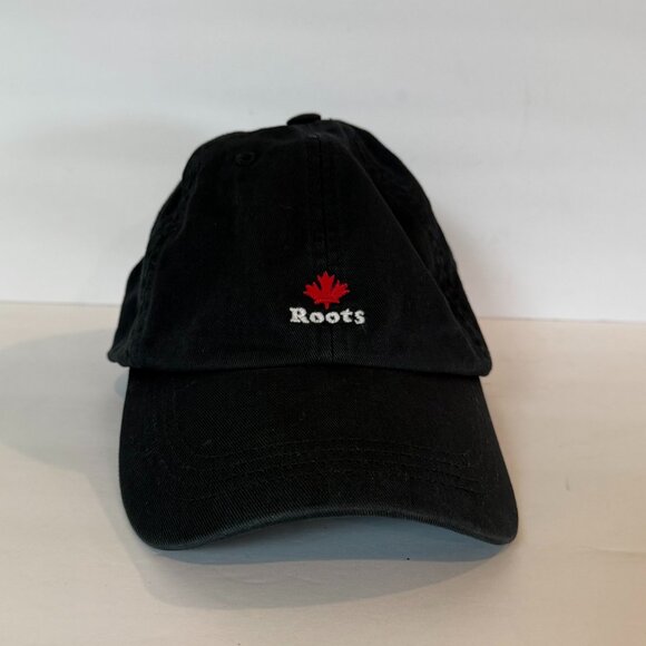 Roots Accessories - Roots Canada Black Ball Cap with Red Maple Leaf 52CM